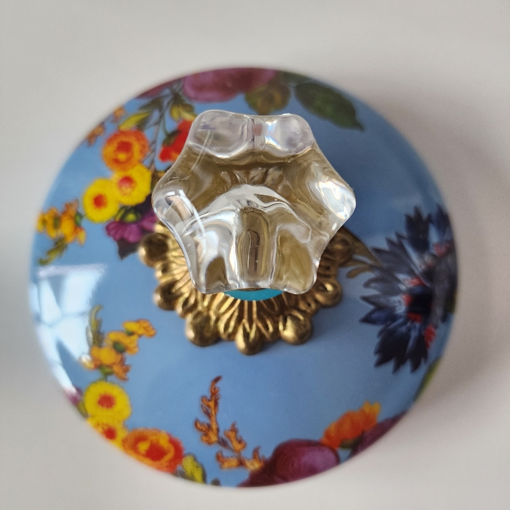 Mackenzie-Childs Wildflowers Enamel Cookie Jar - Picture 6 of 13